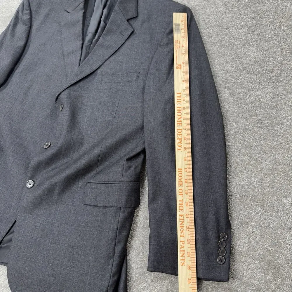 Jos A Bank Signature Gold Mitchell Mens 48L Wool 3 Button Blazer Charcoal Preppy